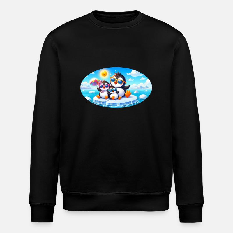 Funny Penguins - Stanley/Stella ROLLER Unisex Organic Sweatshirt - black