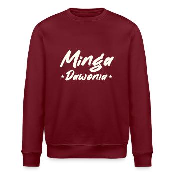 Minga Spruch lives in munich - Stanley/Stella ROLLER Unisex Organic Sweatshirt - burgundy - Front - Nik (191cm)