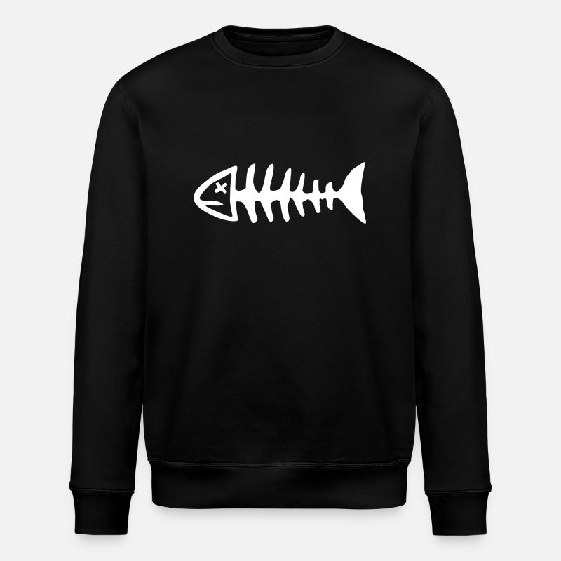 Fischskelett 2 - Stanley/Stella Unisex Bio-Sweatshirt ROLLER - Schwarz
