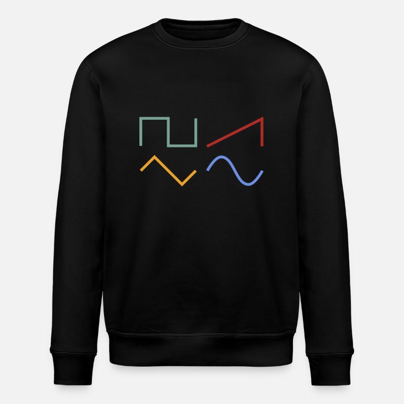 WAVEFORMS - Stanley/Stella Unisex Bio-Sweatshirt ROLLER - Schwarz