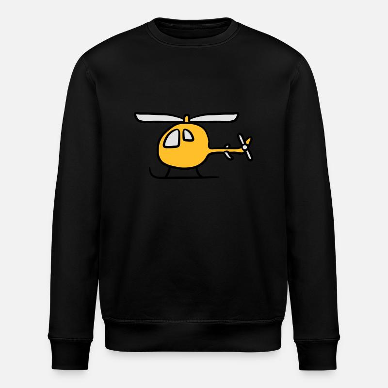 Comic Cartoon Kinder Heli Niedlich - Stanley/Stella Unisex Bio-Sweatshirt ROLLER - Schwarz