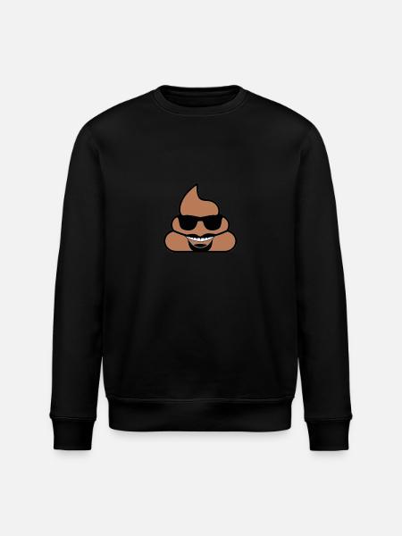 Poo mit Brille - Stanley/Stella Unisex Bio-Sweatshirt ROLLER - Schwarz