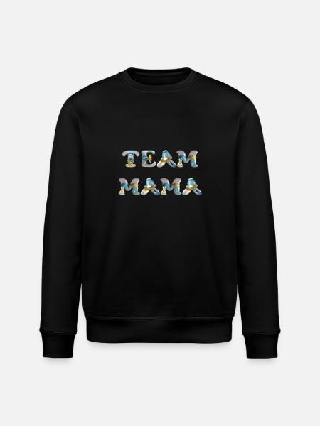 Team Mama Pacifier - Stanley/Stella ROLLER Unisex Organic Sweatshirt - black
