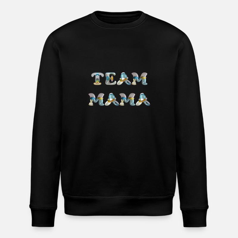 Team Mama Pacifier - Stanley/Stella ROLLER Unisex Organic Sweatshirt - black