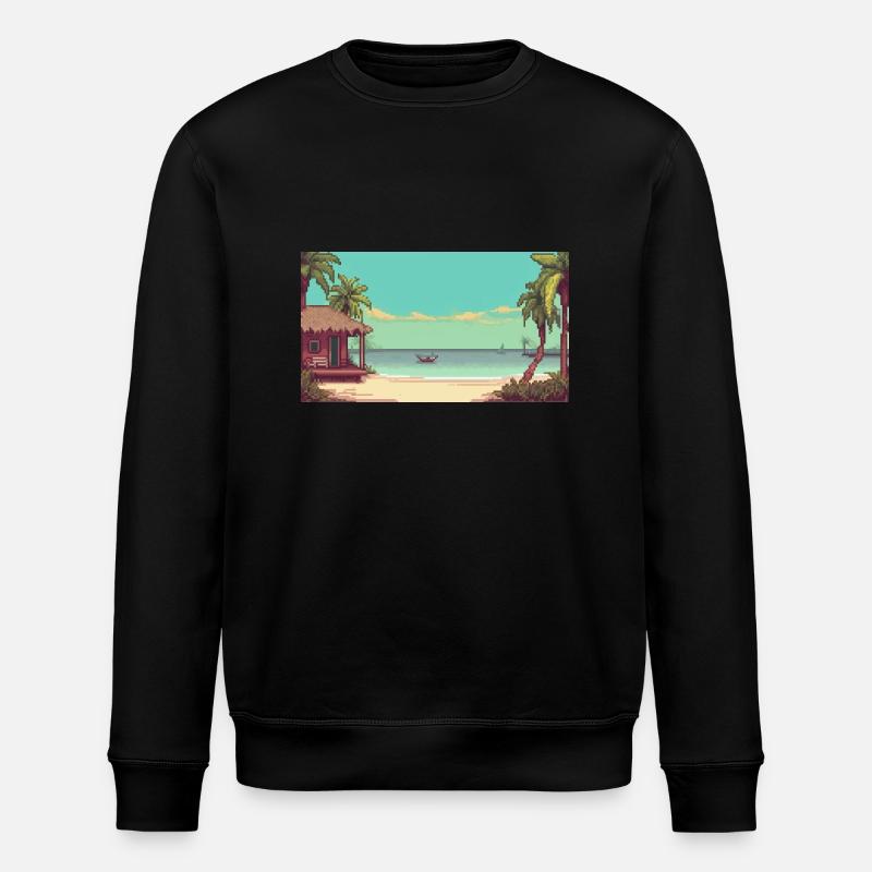 Isla Holbox, Mexique - Pixel Art - Sweat bio ROLLER Stanley/Stella Unisexe - noir