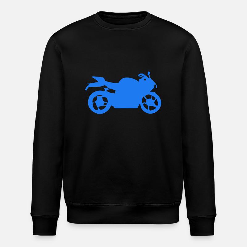 Motorcycle Silhouette - Stanley/Stella ROLLER Unisex Organic Sweatshirt - black