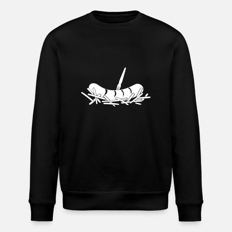 French fries currywurst - Stanley/Stella ROLLER Unisex Organic Sweatshirt - black