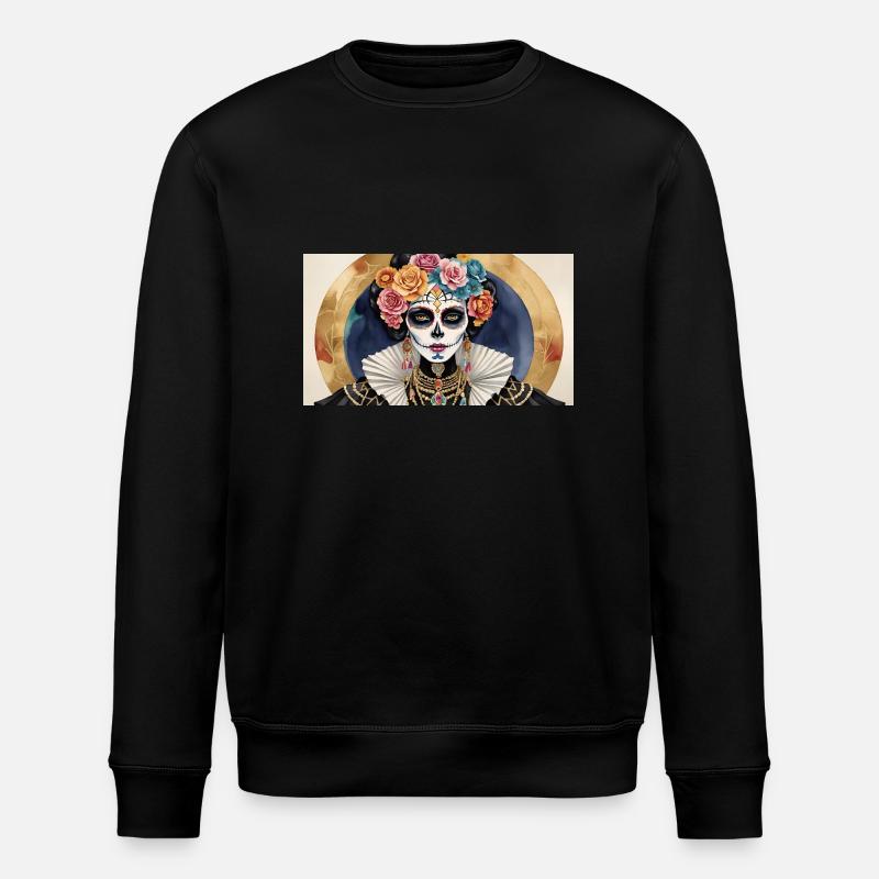 LA CATRINA DELUXE - Sweat bio ROLLER Stanley/Stella Unisexe - noir