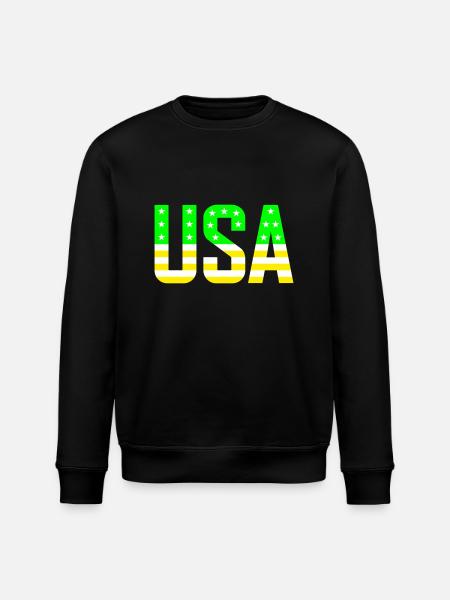 États-Unis vert jaune - Sweat bio ROLLER Stanley/Stella Unisexe - noir