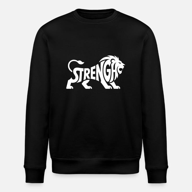 Strength - Logo du lion cool - Sweat bio ROLLER Stanley/Stella Unisexe - noir