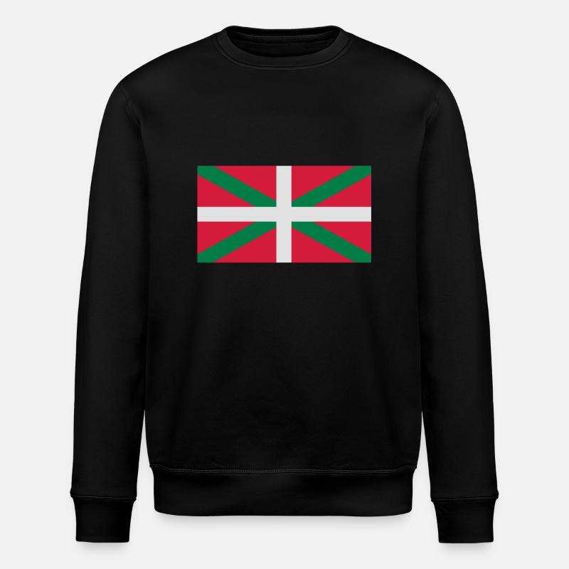 drapeau basque - ikurriña - Sweat bio ROLLER Stanley/Stella Unisexe - noir