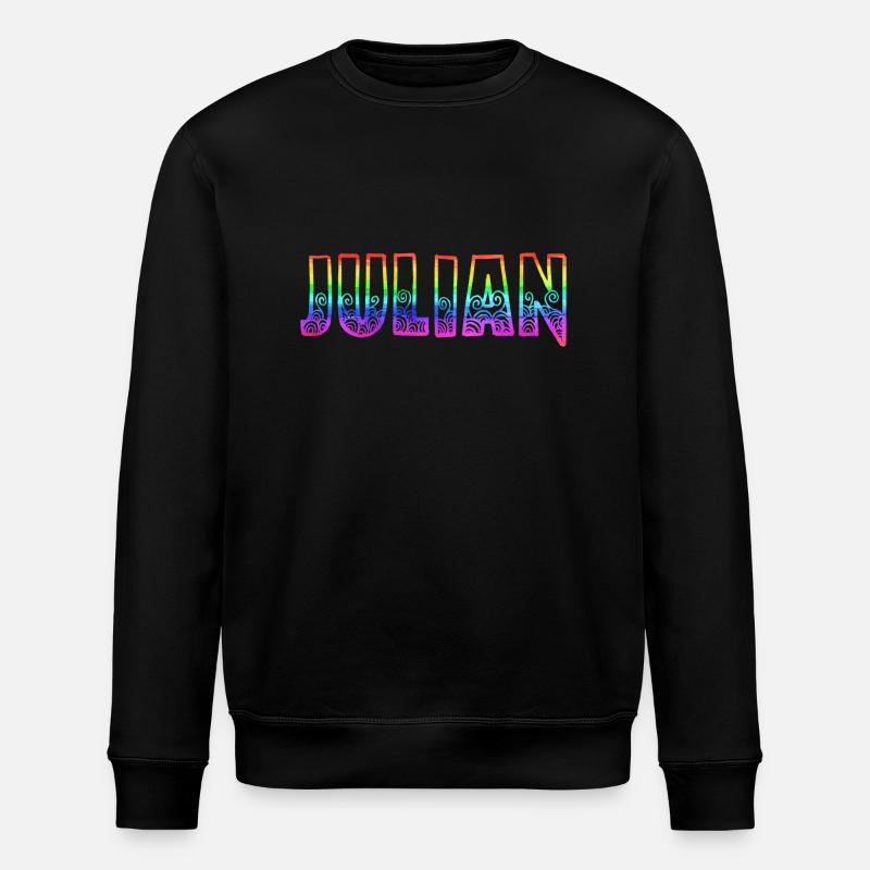 julian rs regenbogen - Stanley/Stella Unisex Bio-Sweatshirt ROLLER - Schwarz
