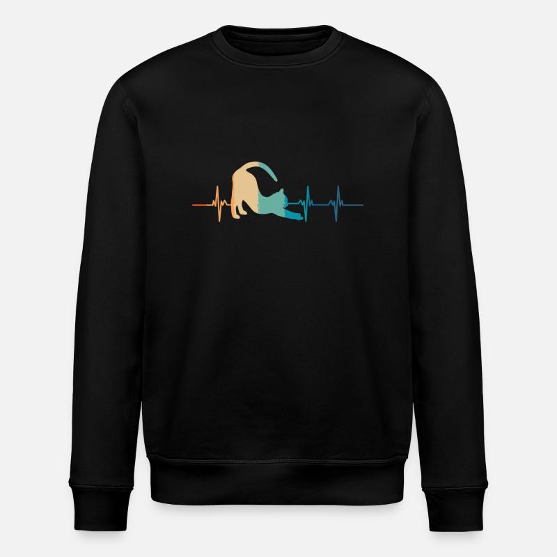 battement De cœur chat - Sweat bio ROLLER Stanley/Stella Unisexe - noir