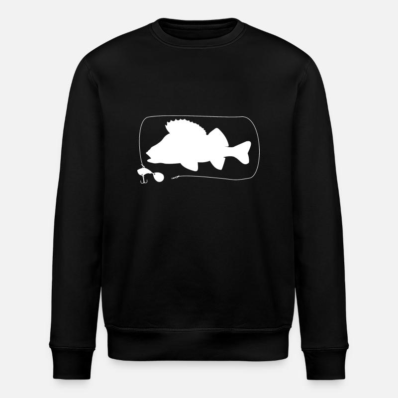 Barsch mit Jigspinner - Stanley/Stella Unisex Bio-Sweatshirt ROLLER - Schwarz