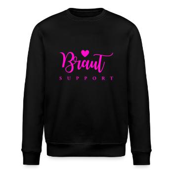 braut support - Stanley/Stella Unisex Bio-Sweatshirt ROLLER - Schwarz - Vorne - Nik (191cm)