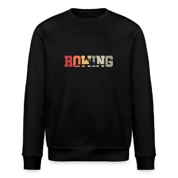 Rowing - Rudern - Ruderer - Ruderin - Aviron - Stanley/Stella Unisex Bio-Sweatshirt ROLLER - Schwarz - Vorne - Nik (191cm)