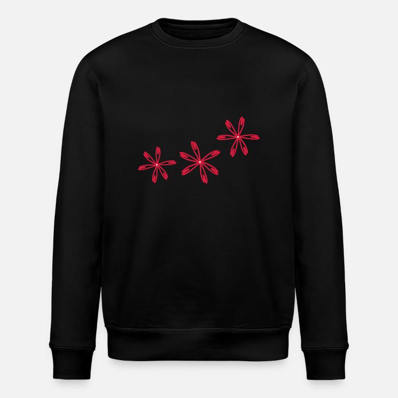Cosmos Fleur rouge - Sweat bio ROLLER Stanley/Stella Unisexe - noir
