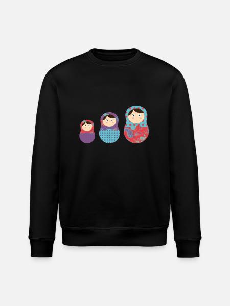 matriochkas - Stanley/Stella ROLLER Unisex Organic Sweatshirt - black