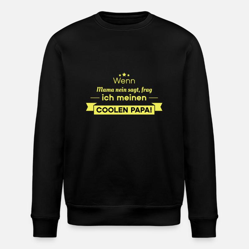 Cooler Papa Spruch - Stanley/Stella Unisex Bio-Sweatshirt ROLLER - Schwarz