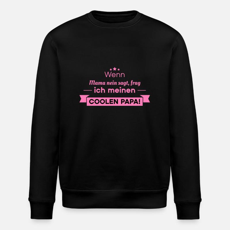 cooler Papa Spruch - Stanley/Stella Unisex Bio-Sweatshirt ROLLER - Schwarz