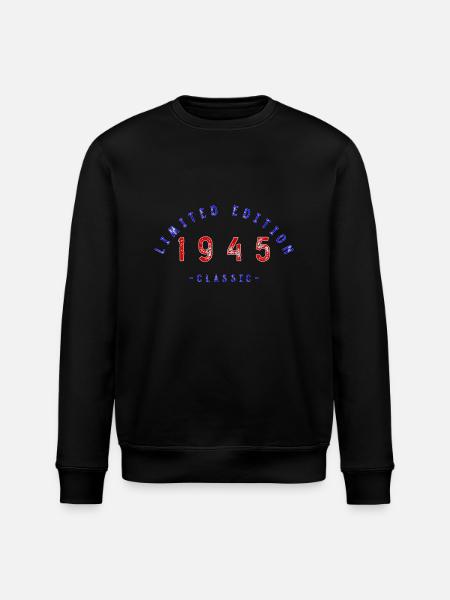 1945, Limited Edition - Stanley/Stella ROLLER Unisex Organic Sweatshirt - black