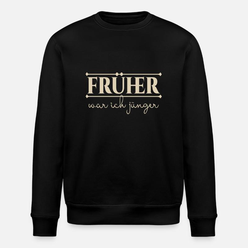 früher - Stanley/Stella Unisex Bio-Sweatshirt ROLLER - Schwarz