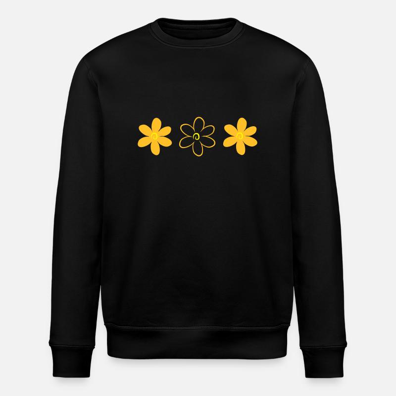flower - Stanley/Stella ROLLER Unisex Organic Sweatshirt - black