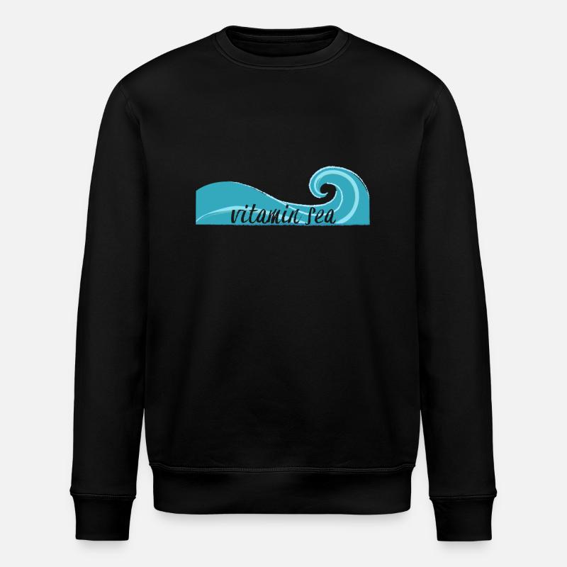 Surfer / Surf: vitamine Mer - Sweat bio ROLLER Stanley/Stella Unisexe - noir