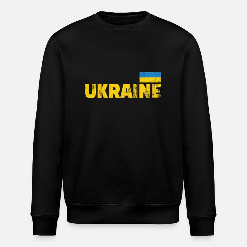 ukraine fahne - Stanley/Stella Unisex Bio-Sweatshirt ROLLER - Schwarz