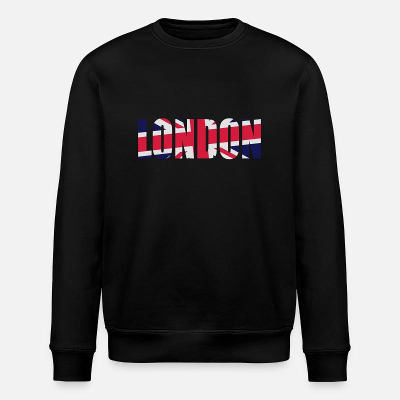 London Union Jack - Stanley/Stella ROLLER Unisex Organic Sweatshirt - black