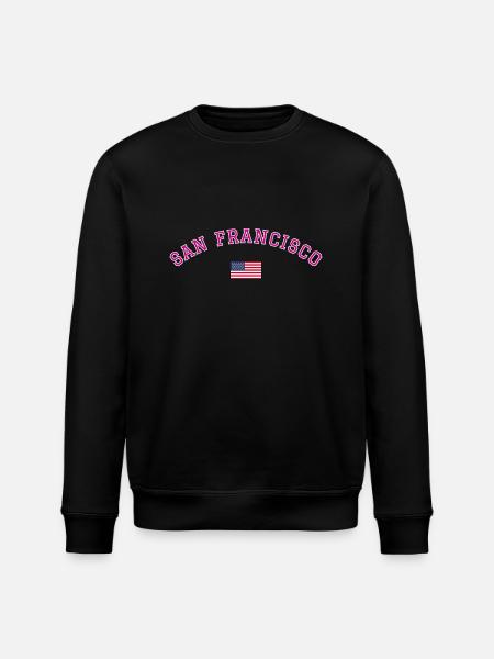 San Francisco, America, USA - Stanley/Stella ROLLER Unisex Organic Sweatshirt - black