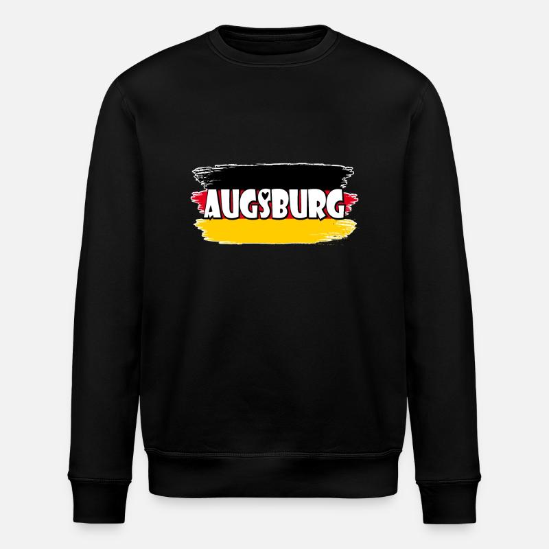 Flag: Augsburg Germany - Stanley/Stella ROLLER Unisex Organic Sweatshirt - black