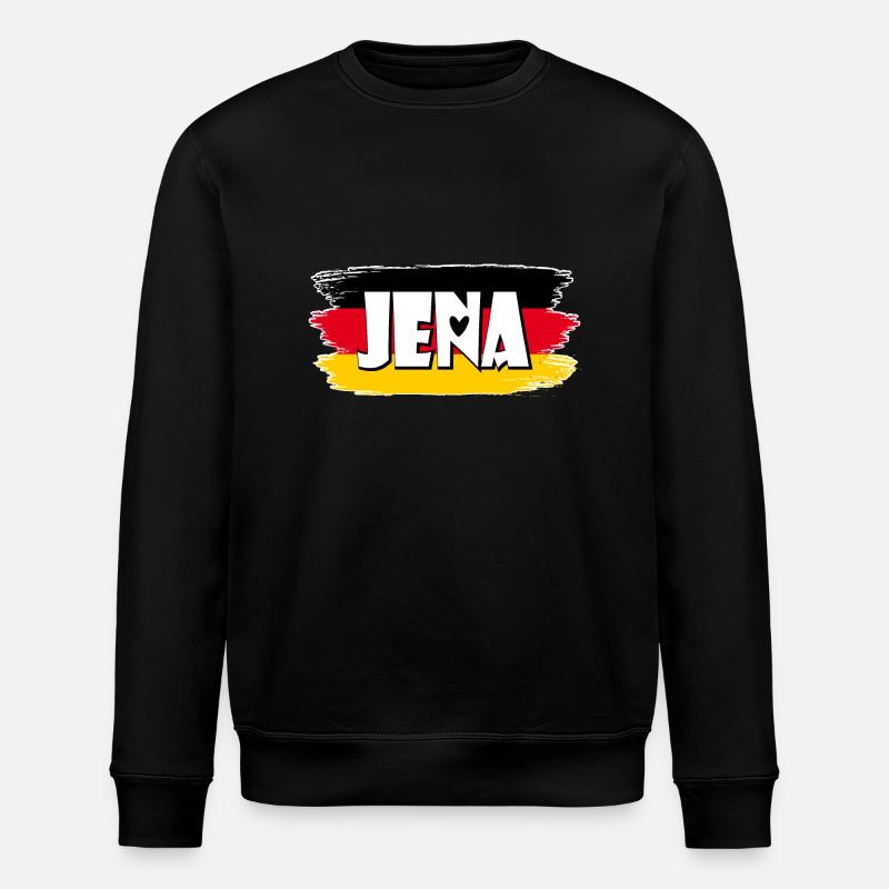 Jena Deutschland Flagge - Stanley/Stella Unisex Bio-Sweatshirt ROLLER - Schwarz