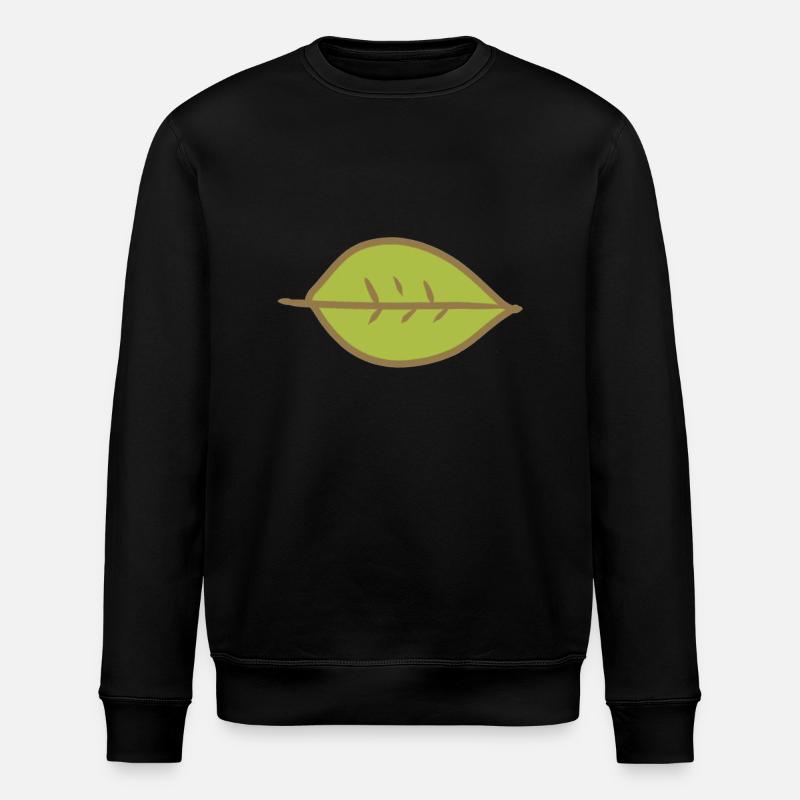 Leaf Green Shape Nature - Stanley/Stella ROLLER Unisex Organic Sweatshirt - black
