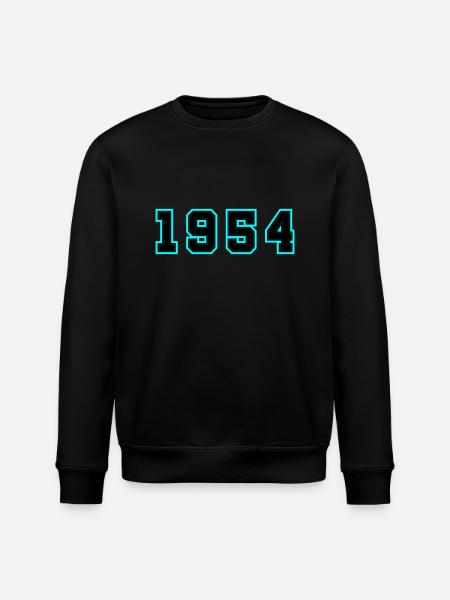 1954 Year Birthday - Stanley/Stella ROLLER Unisex Organic Sweatshirt - black