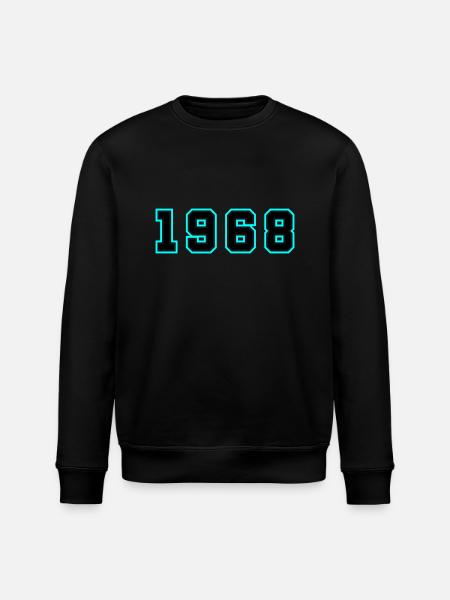 1968 Year Birthday - Stanley/Stella ROLLER Unisex Organic Sweatshirt - black