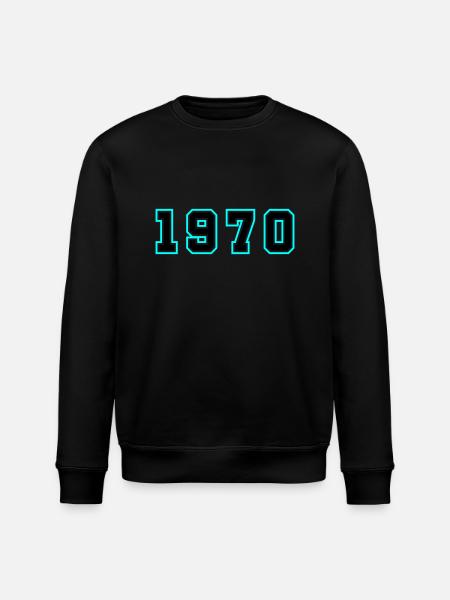 1970 Year Birthday - Stanley/Stella ROLLER Unisex Organic Sweatshirt - black