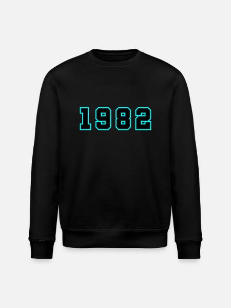 1982 Year Birthday - Stanley/Stella ROLLER Unisex Organic Sweatshirt - black