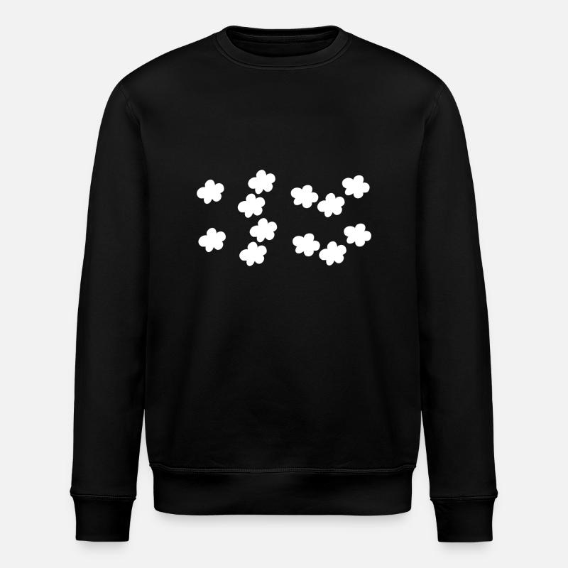 flowers blossom plant pattern - Stanley/Stella ROLLER Unisex Organic Sweatshirt - black