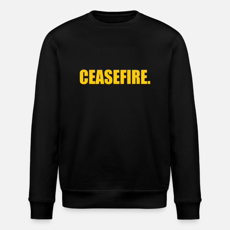 Ceasefire now - Stanley/Stella ROLLER Unisex Organic Sweatshirt - black