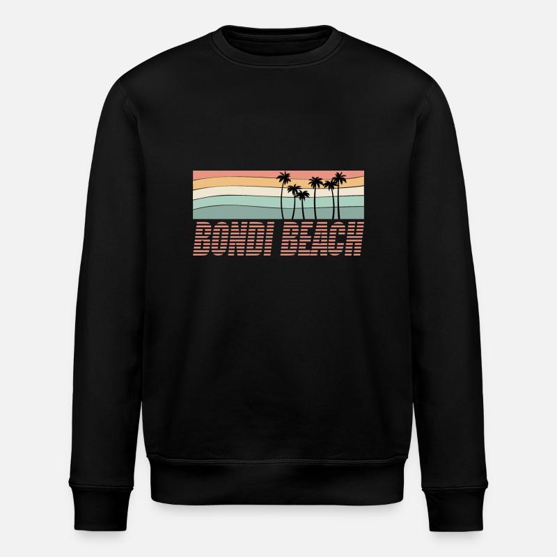 PLAGE DE BONDI - Sweat bio ROLLER Stanley/Stella Unisexe - noir