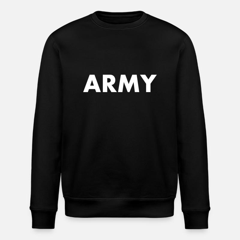 Army - Stanley/Stella ROLLER Unisex Organic Sweatshirt - black