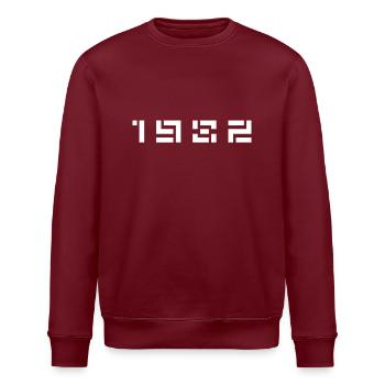 Année de naissance Anniversaire Né(e) en 1982 - Sweat bio ROLLER Stanley/Stella Unisexe - bordeaux - Devant - Nik (191cm)