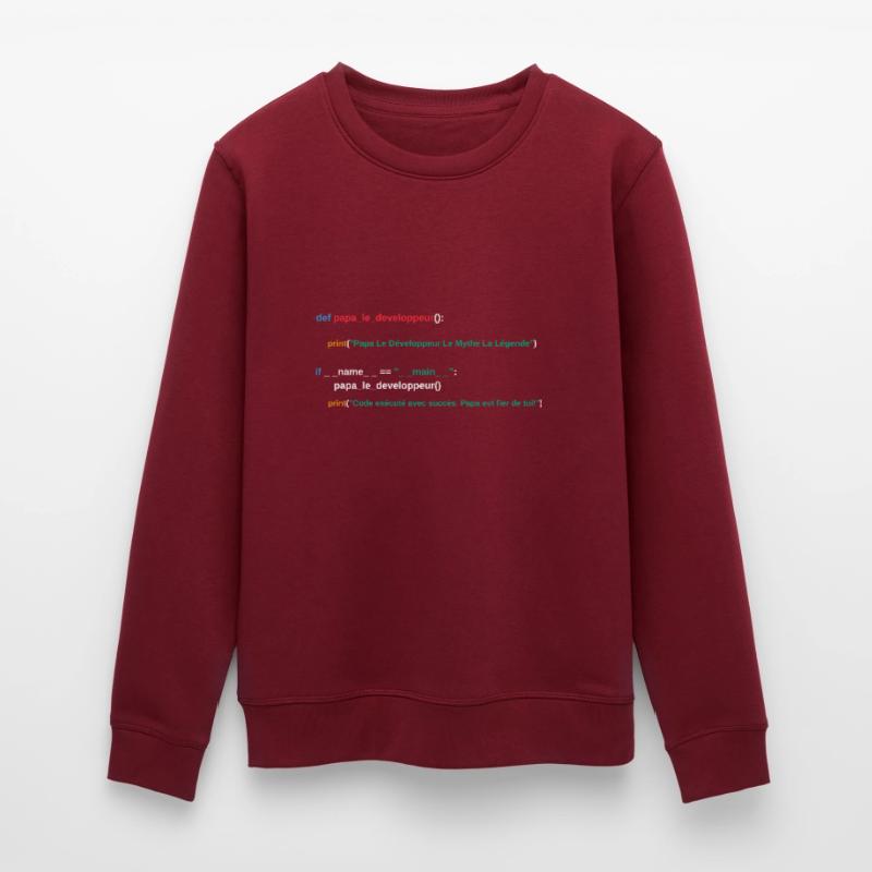 Code du programme Papa développeur Sweat bio ROLLER Stanley/Stella Unisexe
