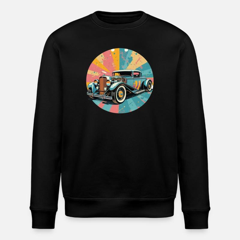 Retro Hot Rod - Stanley/Stella Unisex Bio-Sweatshirt ROLLER - Schwarz