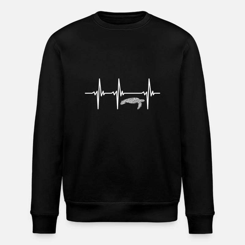 Heartbeat for diving turtles - Stanley/Stella ROLLER Unisex Organic Sweatshirt - black
