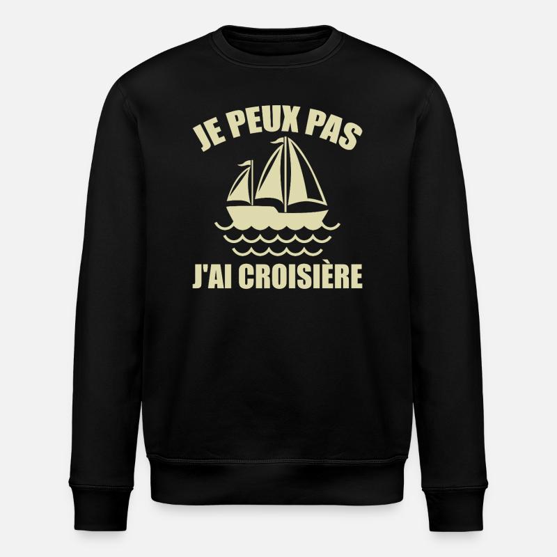 I can't I cruised - Stanley/Stella ROLLER Unisex Organic Sweatshirt - black