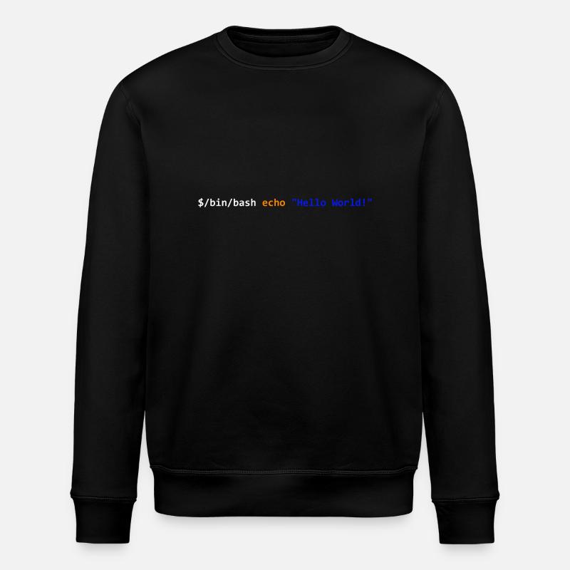 Hello World! Bash - Stanley/Stella Unisex Bio-Sweatshirt ROLLER - Schwarz