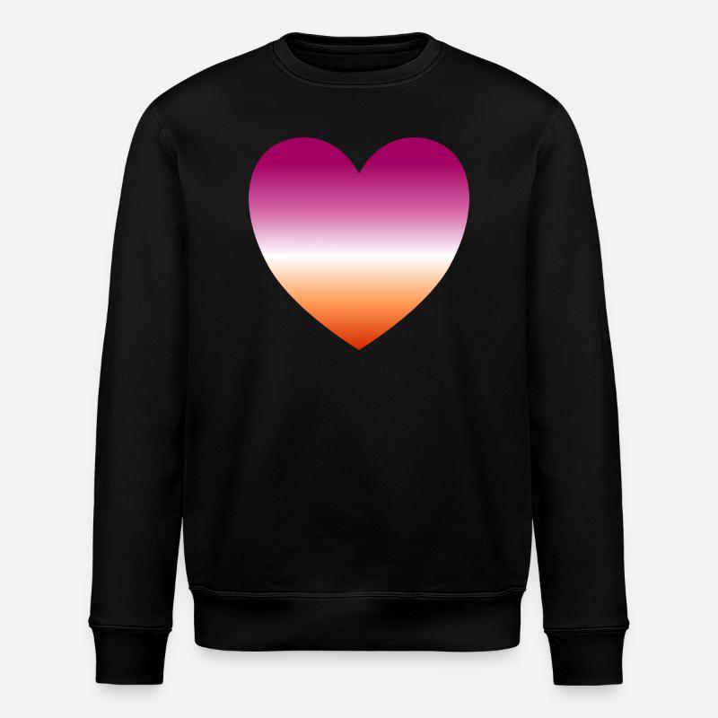 Lesbisches Herz - Stanley/Stella Unisex Bio-Sweatshirt ROLLER - Schwarz
