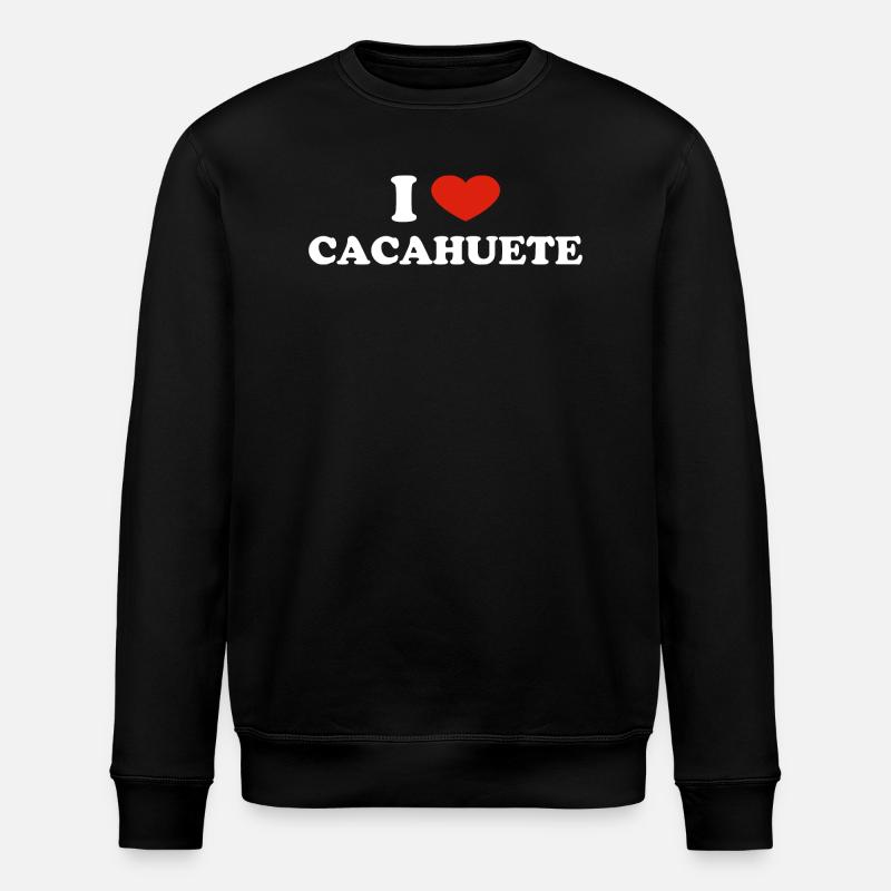I Love Cacahuète - Sweat bio ROLLER Stanley/Stella Unisexe - noir